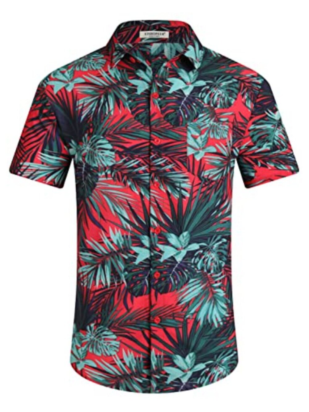 Men's Hawaiian Button Down Shirt Short Sleeve Rayon Tropical